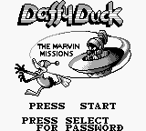 Daffy Duck - The Marvin Missions (USA) Title Screen